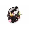 Sac à langer - Noir avec garniture Tan, nylon de qualité Sac bébé / fourre-tout pour les mamans avec un garçon ou une fille, avec matelas à langer assorti HCDP0050